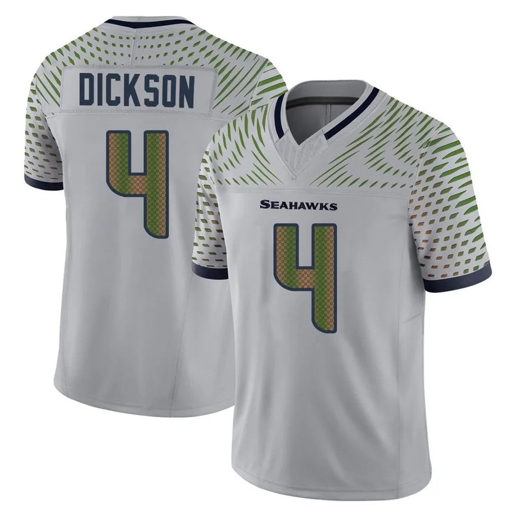 S.Seahawks #4 Michael Dickson Player Grey Limited 2025 Rivalries Collection Home Game ROCER Stitched Jerseys