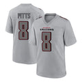 A.Falcons #8 Kyle Pitts Sr. Player Gray Fashion Home Game ROCER Stitched Jerseys