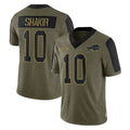 B.Bills #10 Khalil Shakir Player Olive Salute To Service Limited Game ROCER Stitched Jerseys