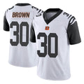 C.Bengals #30 Chase Brown Player White Color Rush Vapor Untouchable Limted Home Game ROCER Stitched Jerseys