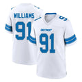 D.Lions #91 Tyleik Williams Player White Alternate Home Game ROCER Stitched Jerseys
