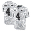 D.Cowboys #4 Dak Prescott Player Arctic Camo Salute to Service Limited Home Game ROCER Stitched Jerseys