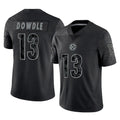 P.Steelers #13 Rico Dowdle Player Black Reflective Limited Home Game ROCER Stitched Jerseys