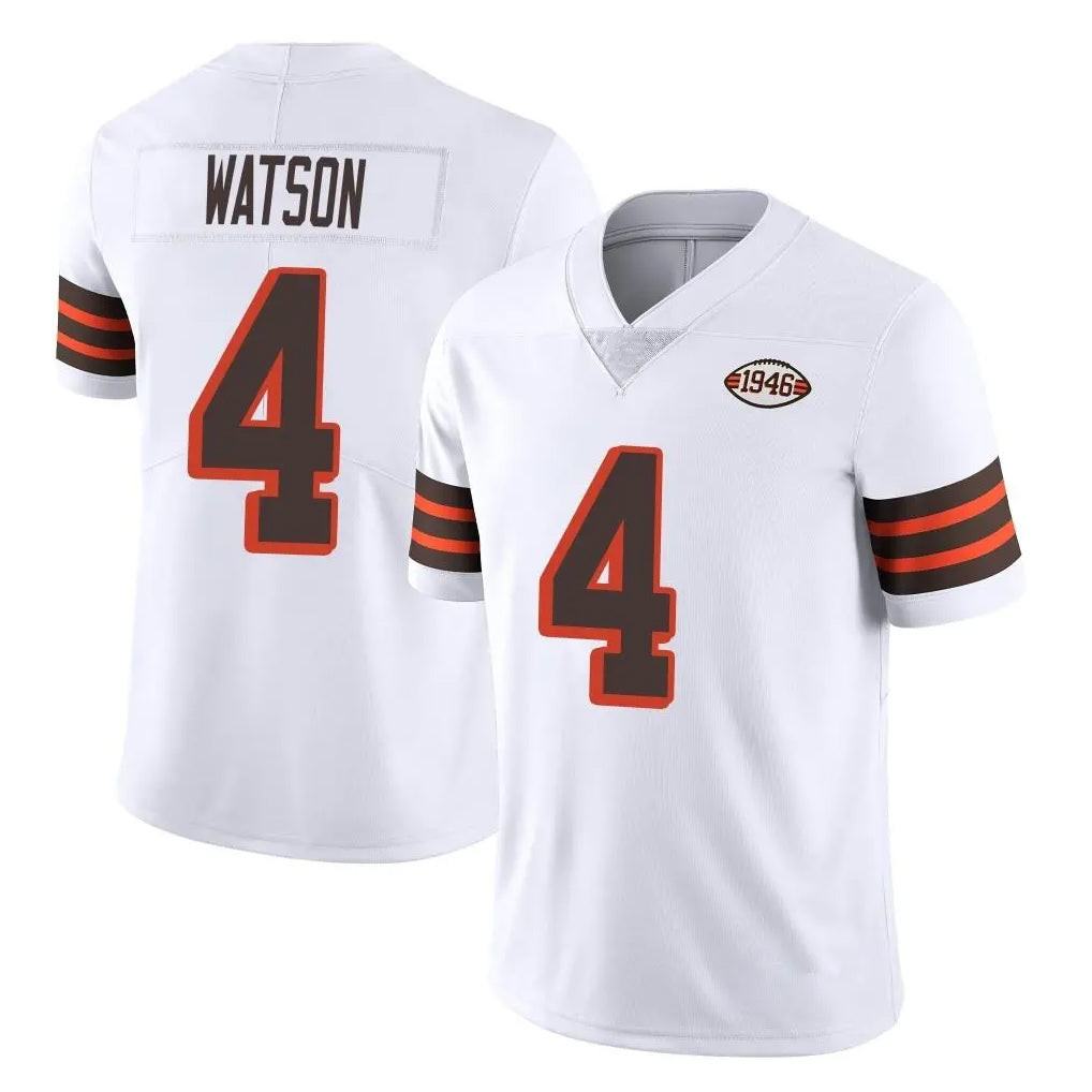 C.Browns #4 Deshaun Watson Player White Limited  Vapor 1946 Collection Alternate Game ROCER Stitched Jerseys