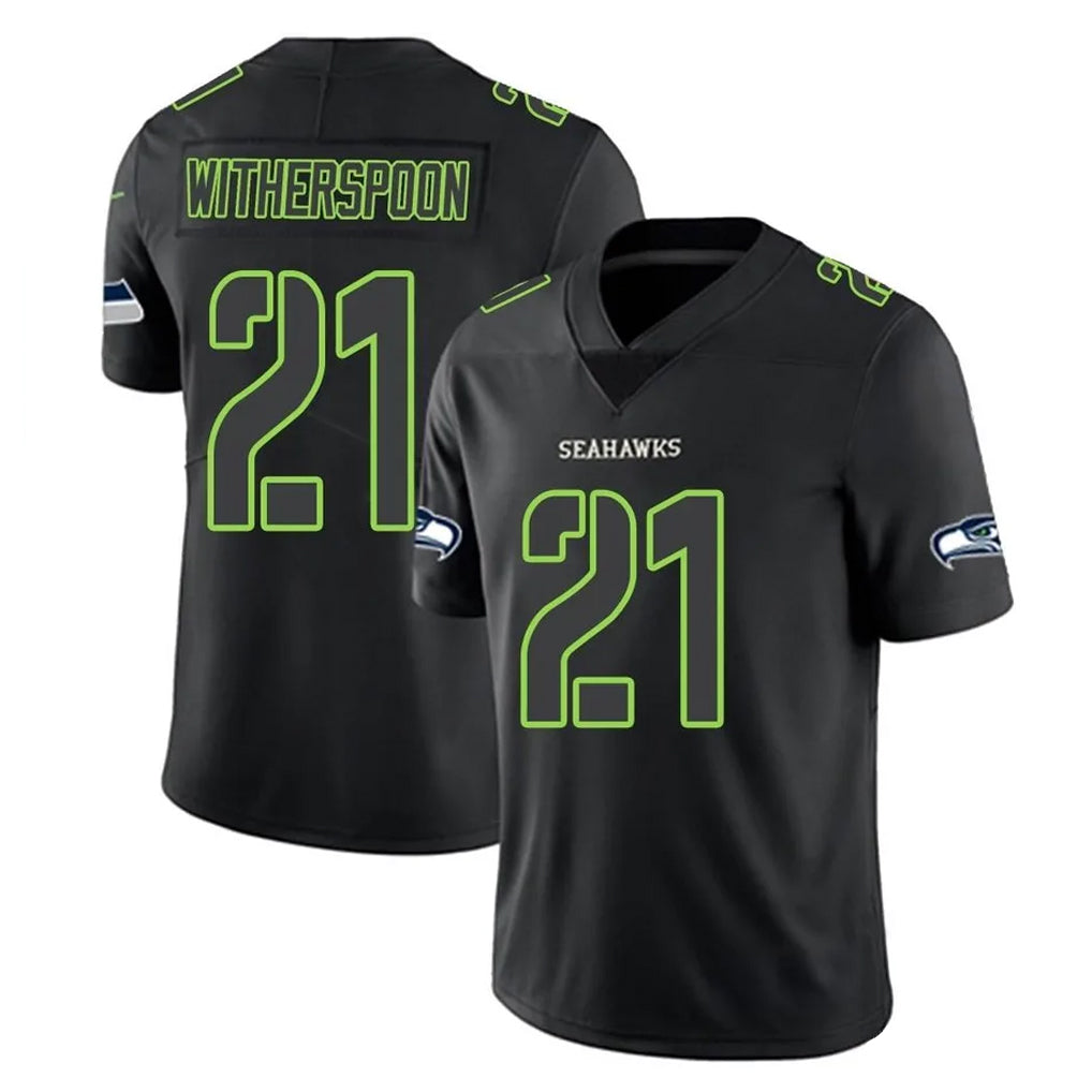 S.Seahawks #21 Devon Witherspoon Player Black Impact Limited Home Game ROCER Stitched Jerseys