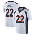 D.Broncos #22 Brandon Jones Player White Vapor Untouchable Limited Home Game ROCER Stitched Jerseys