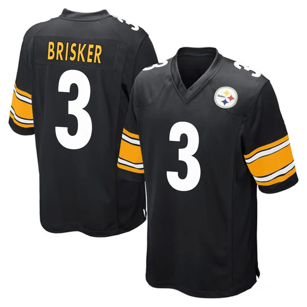 P.Steelers #3 Jaquan Brisker Player Black Home Game ROCER Stitched Jerseys
