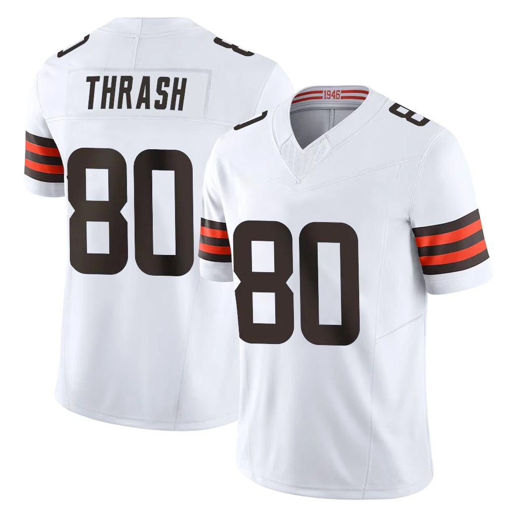 C.Browns #80 Jamari Thrash Player White Vapor F.U.S.E. Limited Home Game ROCER Stitched Jerseys