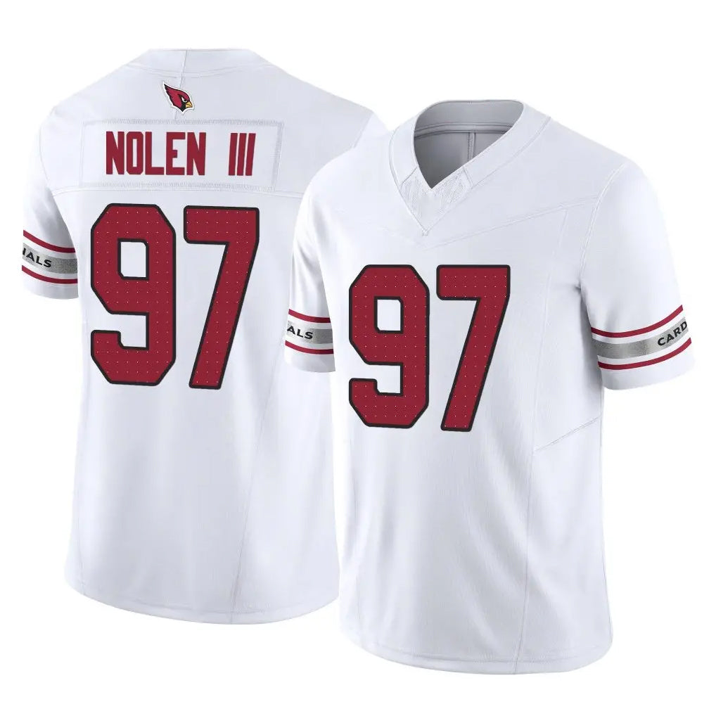 A.Cardinals #97 Walter Nolen III Player White Vapor F.U.S.E. Limited Home Game ROCER Stitched Jerseys