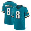 J.Jaguars #8 Mark Brunell?Player Teal Prowler Throwback Limited Home Game ROCER Stitched Jerseys