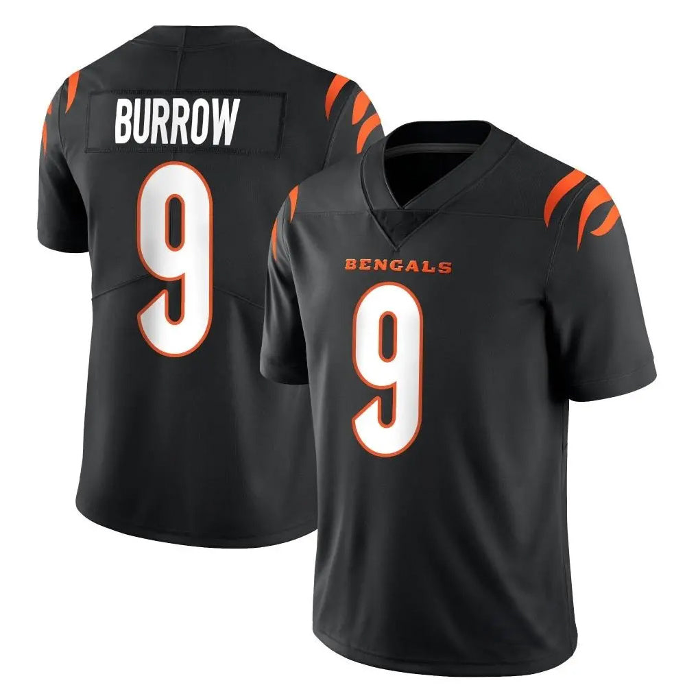C.Bengals #9 Joe Burrow Player Black Vapor Untouchable Limited Home Game ROCER Stitched Jerseys