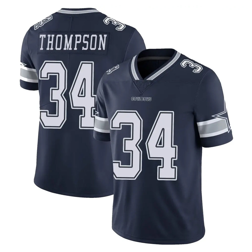 D.Cowboys #34 Jalen Thompson Player Navy Vapor Untouchable Limited Home Game ROCER Stitched Jerseys