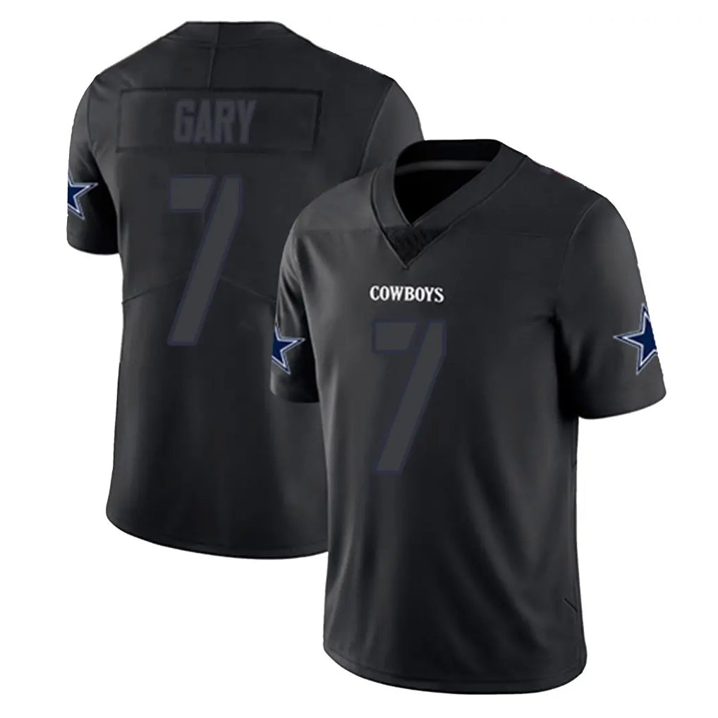 D.Cowboys #7 Rashan Gary Player Black Impact Limited Home Game ROCER Stitched Jerseys