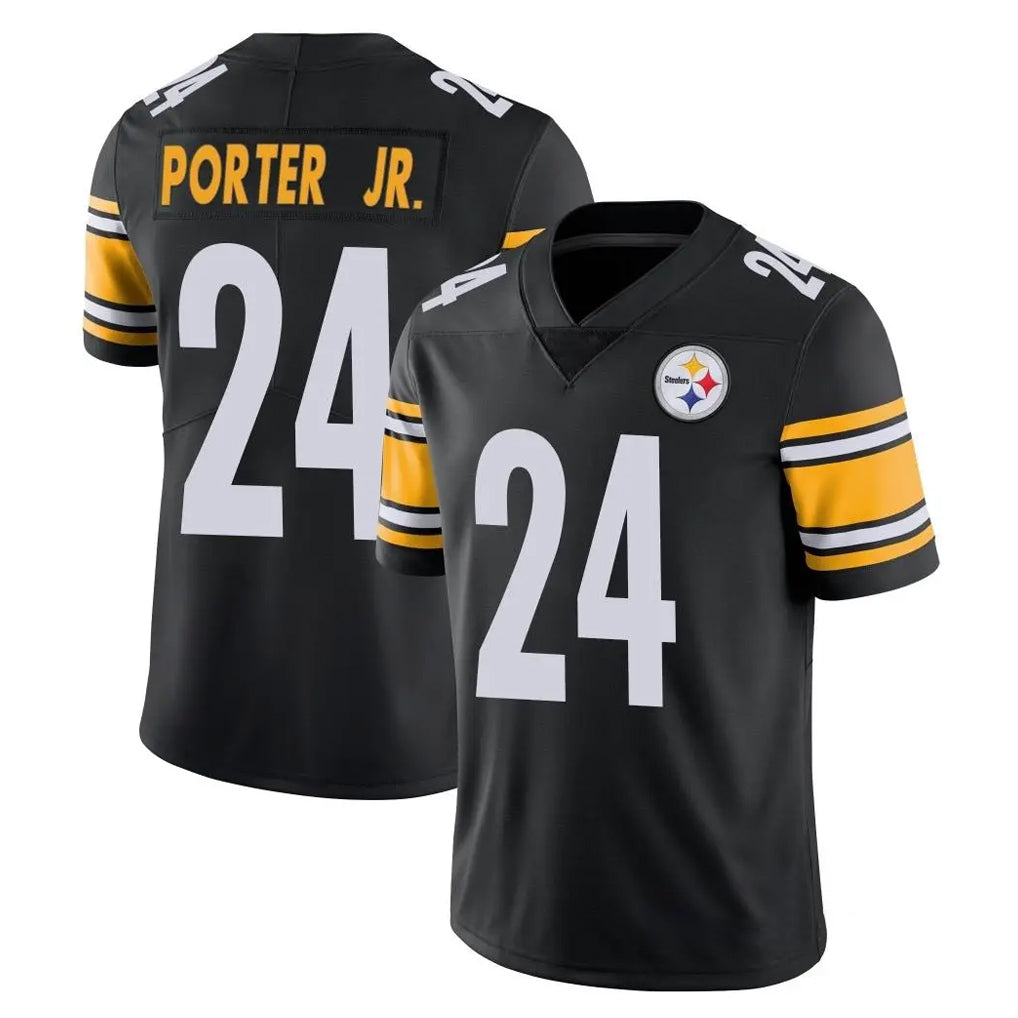 P.Steelers #24 Joey Porter Jr. Player Black Limited Vapor Untouchable Home Game ROCER Stitched Jerseys