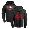 SF.49ers #44 Kyle Juszczyk Player Black LOGO Pullover Hoodies Home Game ROCER Stitched Jerseys