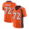 D.Broncos #72 Garett Bolles Player Orange Color Vapor Untouchable Limited Game ROCER Stitched Jerseys