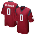 H.Texans #0 Azeez Al-Shaair Player Red Home Game ROCER Stitched Jerseys