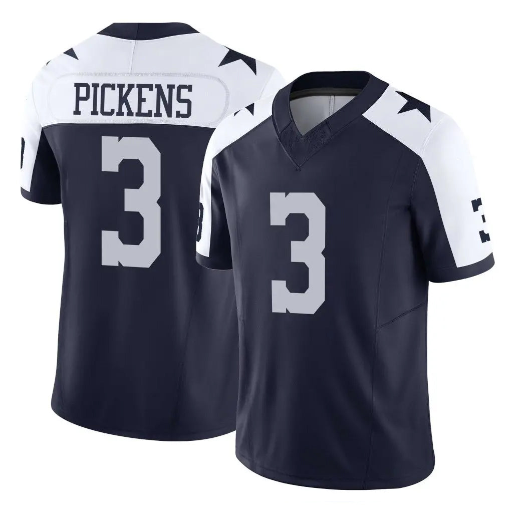 D.Cowboys #3 George Pickens Player Navy-White Limited Alternate Vapor F.U.S.E. Home Game ROCER Stitched Jerseys