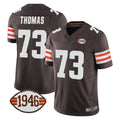 C.Browns #73 Joe Thomas Player Brown Vapor F.U.S.E. Limited Home Game ROCER Stitched Jerseys