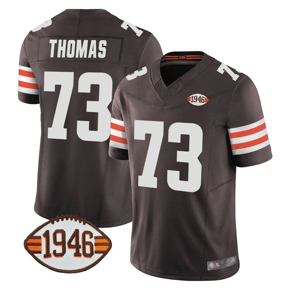 C.Browns #73 Joe Thomas Player Brown Vapor F.U.S.E. Limited Home Game ROCER Stitched Jerseys