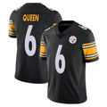 P.Steelers #6 Patrick Queen Player Black Limited Vapor Untouchable Home Game ROCER Stitched Jerseys