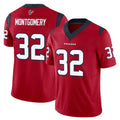 H.Texans #32 David Montgomery Player Red Limited Vapor F.U.S.E. Home Game ROCER Stitched Jerseys