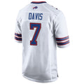 B.Bills #7 Ray Davis Player White Home Game ROCER Stitched Jerseys