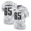 P.Eagles #65 Lane Johnson Player Arctic Camo Salute to Service Limited Game ROCER Stitched Jerseys