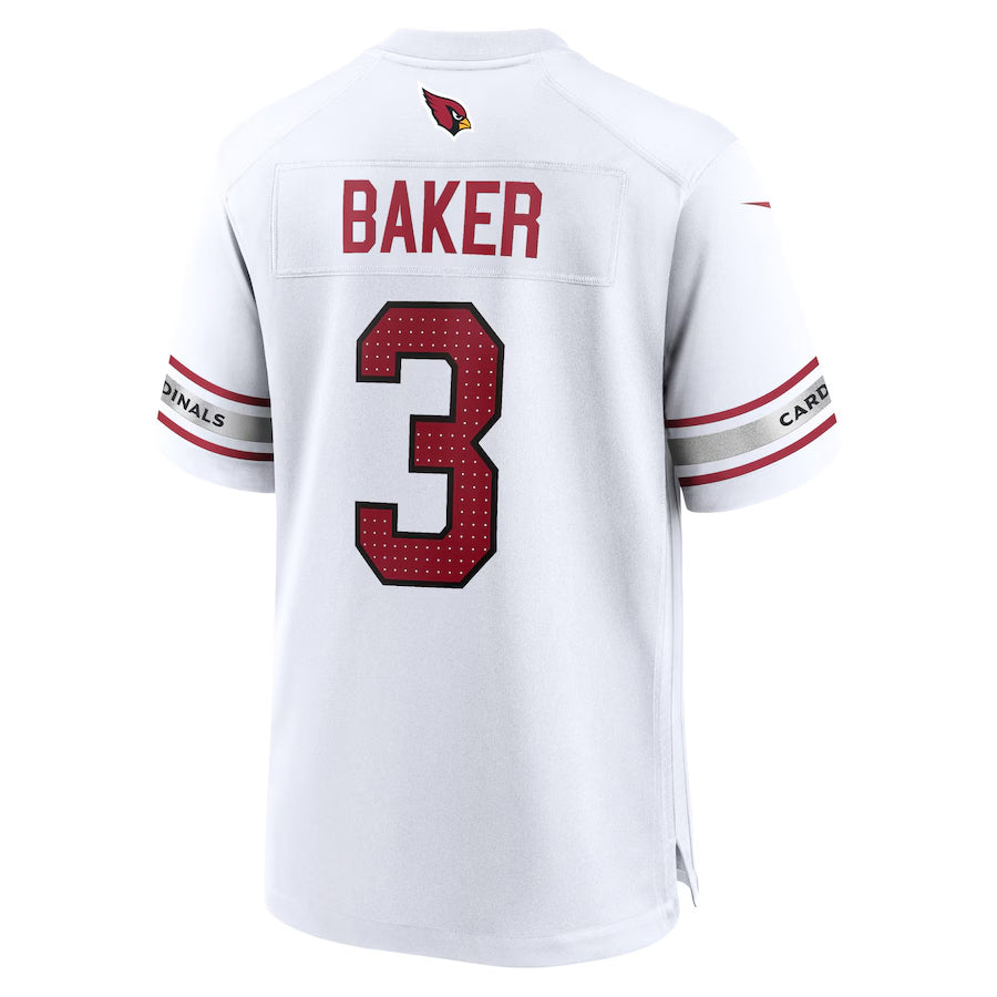 A.Cardinals #3 Budda Baker Player White Game Road ROCER Stitched Jerseys
