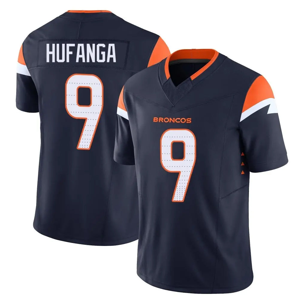 D.Broncos #9 Talanoa Hufanga Player Navy Limited Vapor F.U.S.E. Home Game ROCER Stitched Jerseys