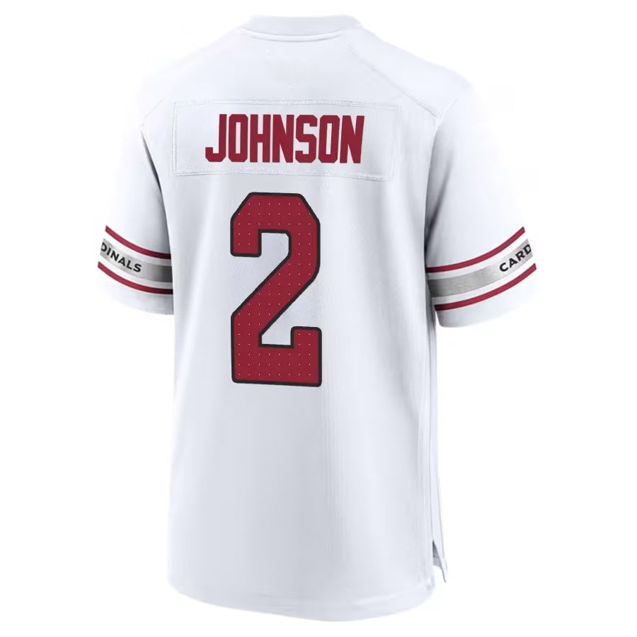 A.Cardinals #2 Will Johnson Player White Home Game ROCER Stitched Jerseys