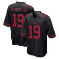 SF.49ers #19 Deebo Samuel Sr. Player Black Alternate Home Game ROCER Stitched Jerseys