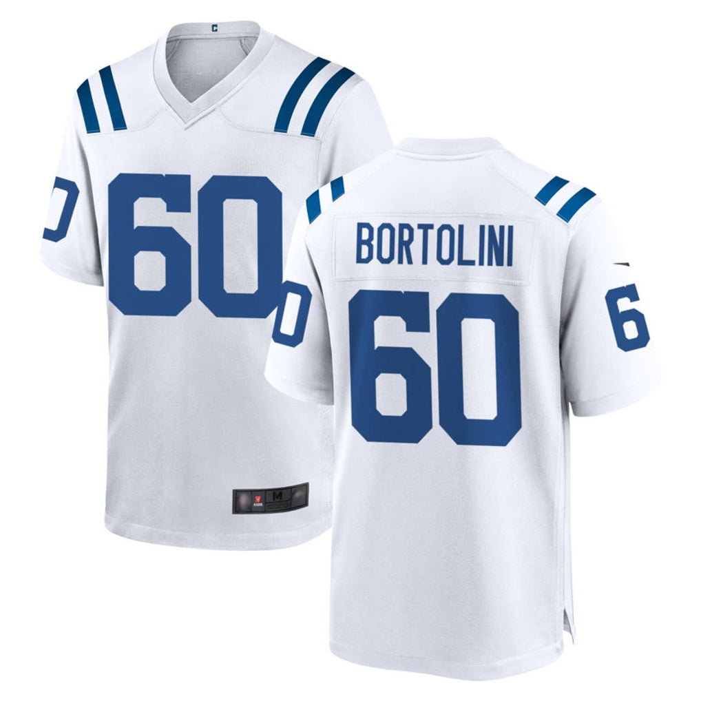 IN.Colts #60 Tanor Bortolini Player White Home Game ROCER Stitched Jerseys
