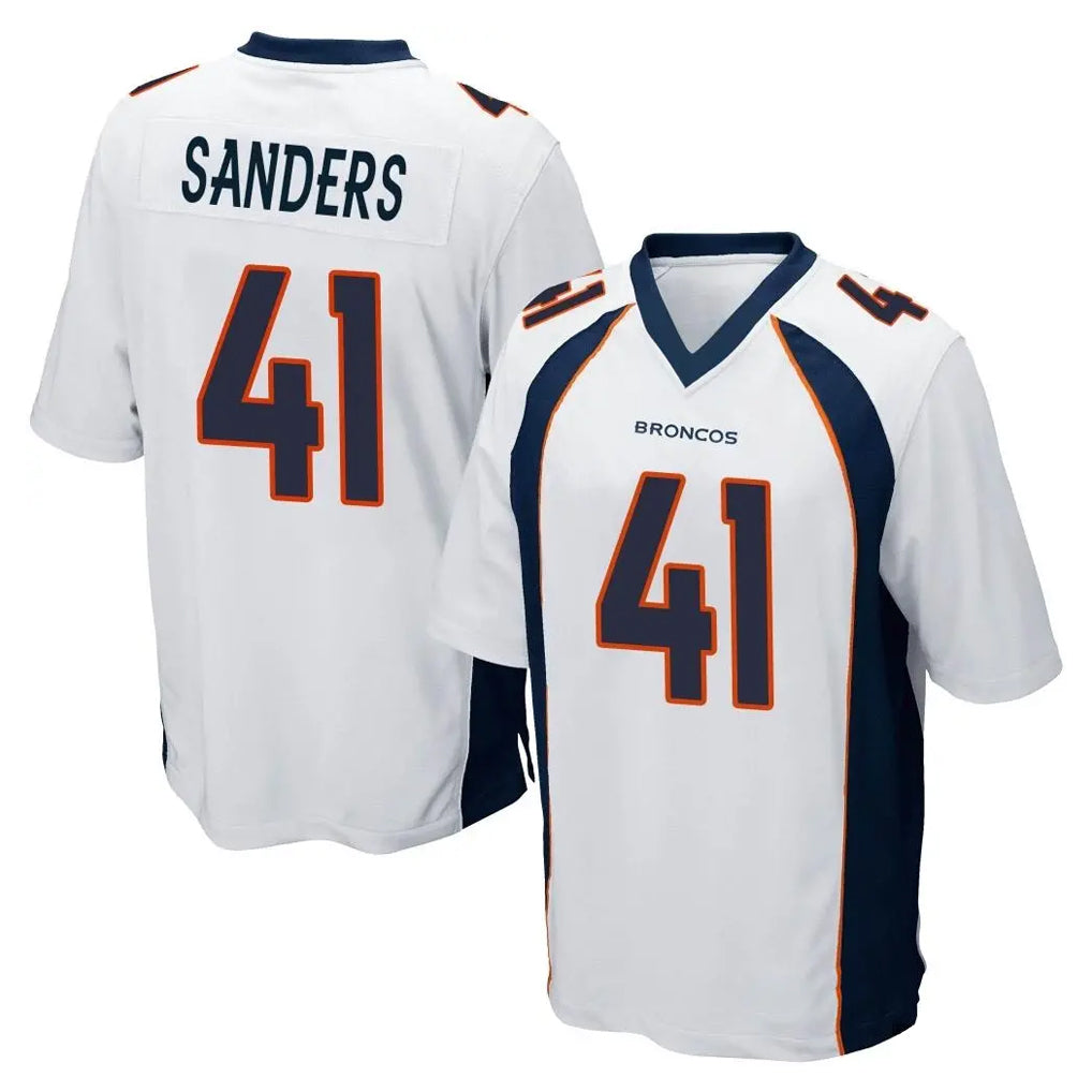 D.Broncos #41 Drew Sanders Player White Game Ddoa Stitched Jerseys