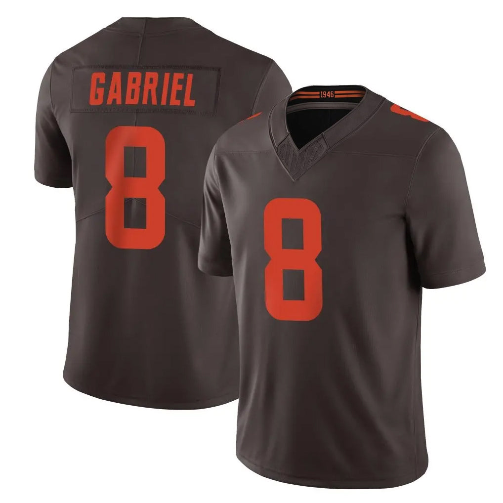 C.Browns #8 Dillon Gabriel Player Brown Limited Vapor F.U.S.E. Alternate Game ROCER Stitched Jerseys