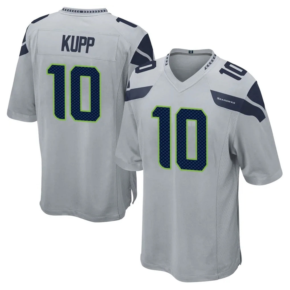 S.Seahawks #10 Cooper Kupp Player Gray Home Game ROCER Stitched Jerseys