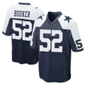 D.Cowboys #52 Tyler Booker Player Navy-White Alternate Home Game ROCER Stitched Jerseys