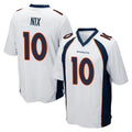 D.Broncos #10 Bo Nix Player White Game ROCER Stitched Jerseys