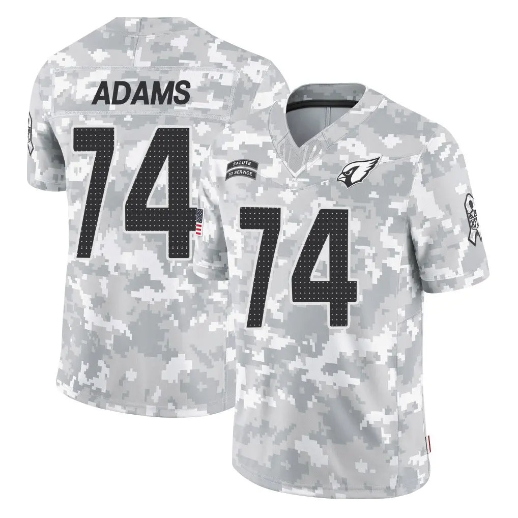 A.Cardinals #74 Isaiah Adams Player Camo Salute to Service Limited Home ROCER Stitched Jerseys