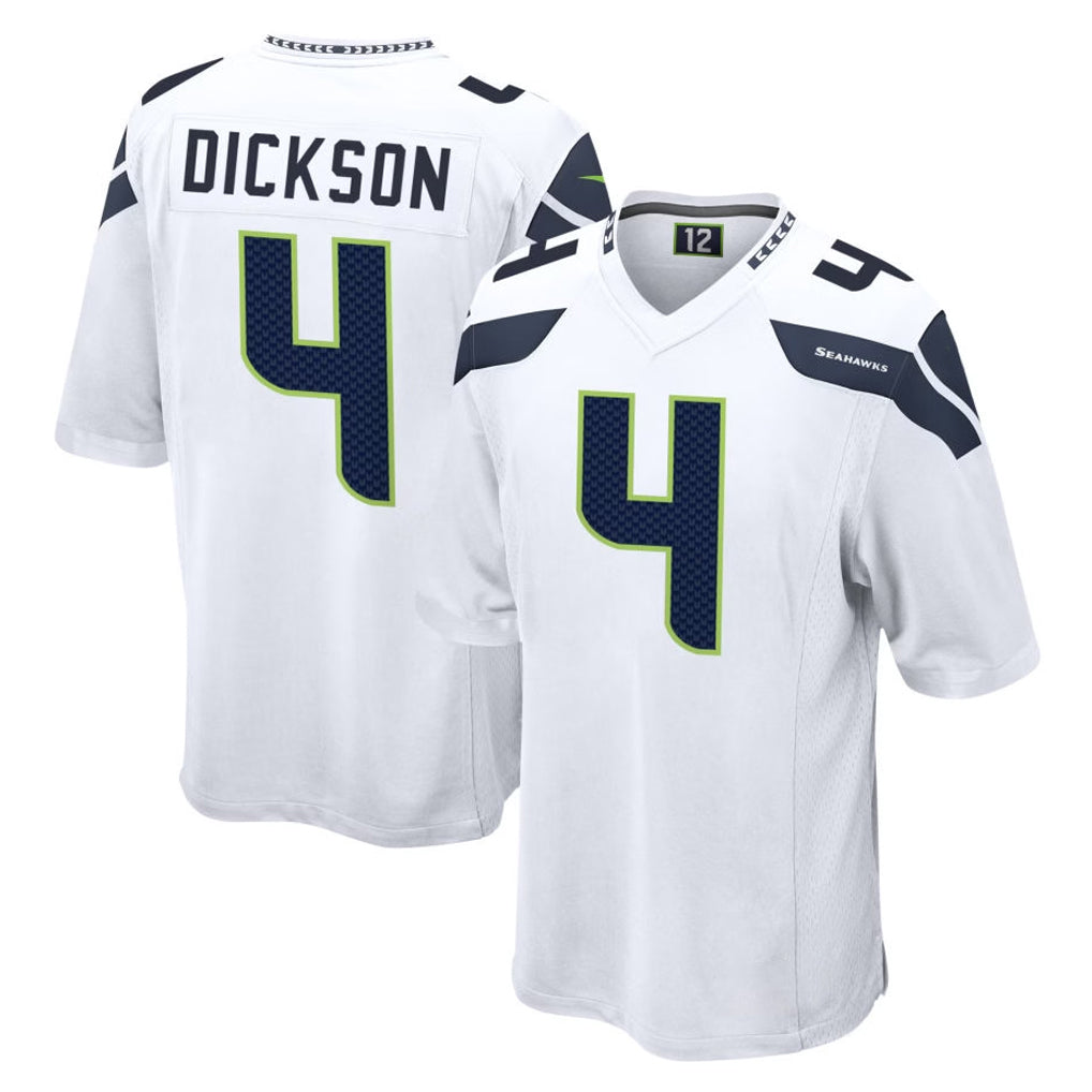 S.Seahawks #4 Michael Dickson Player White Home Game ROCER Stitched Jerseys