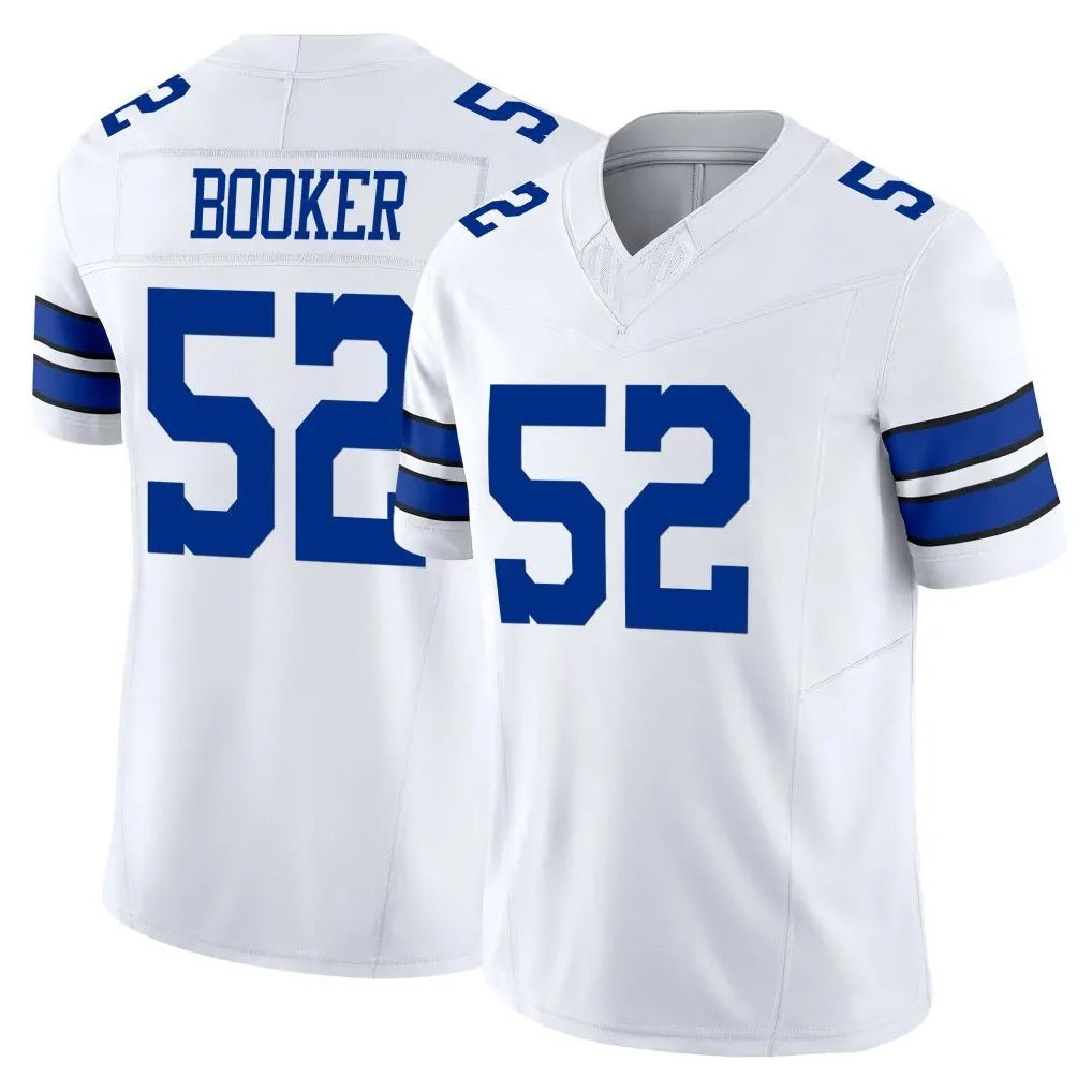 D.Cowboys #52 Tyler Booker Player White Limited Vapor F.U.S.E. Home Game ROCER Stitched Jerseys