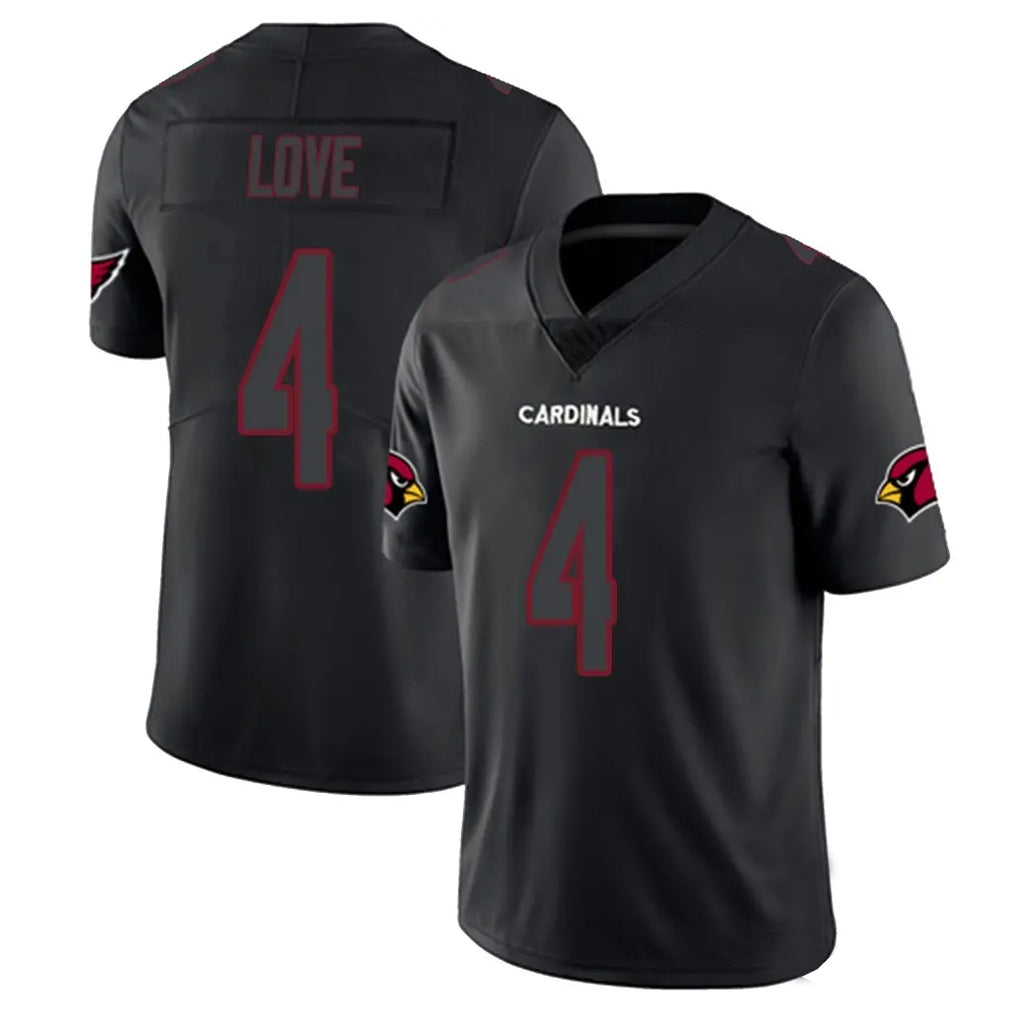 A.Cardinals #4 Jeremiyah Love Player Black Impact Limited Home Game ROCER Stitched Jerseys