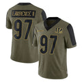 C.Bengals #97 Dexter Lawrence II Player Olive Salute to Service Game ROCER Stitched Jerseys