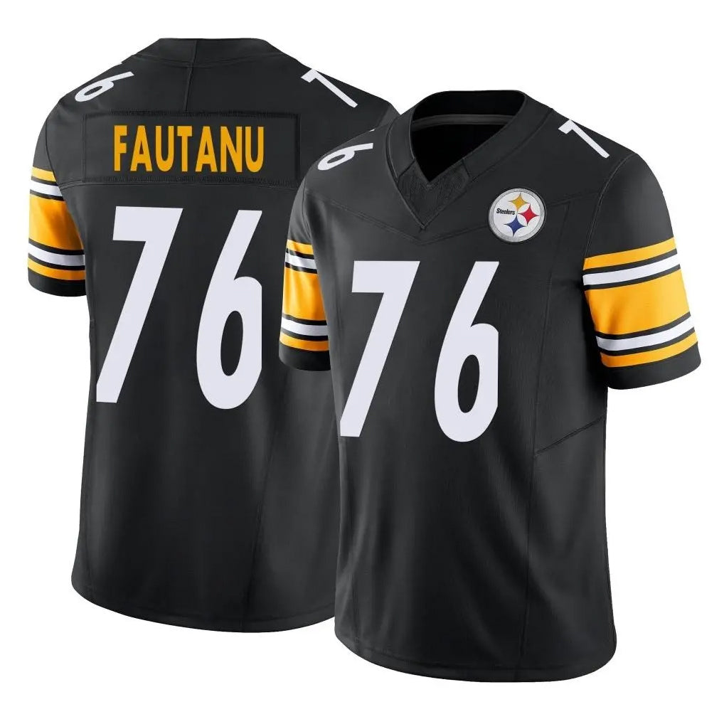 P.Steelers #76 Troy Fautanu Player Black Limited Vapor F.U.S.E. Home Game ROCER Stitched Jerseys