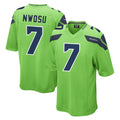 S.Seahawks #7 Uchenna Nwosu Player Green Home Game ROCER Stitched Jerseys