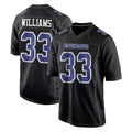 D.Cowboys #33 Javonte Williams Player Carbon Black Fashion Home Game ROCER Stitched Jerseys