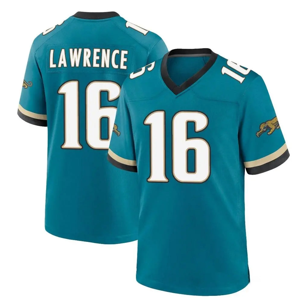 J.Jaguars #16 Trevor Lawrence Player Teal Prowler Throwback Limited Home Game ROCER Stitched Jerseys