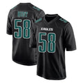 P.Eagles #58 Jalyx Hunt Player Carbon Black Fashion Home Game ROCER Stitched Jerseys