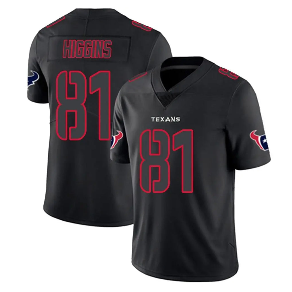 H.Texans #81 Jayden Higgins Player Black Impact Limited Game ROCER Stitched Jerseys