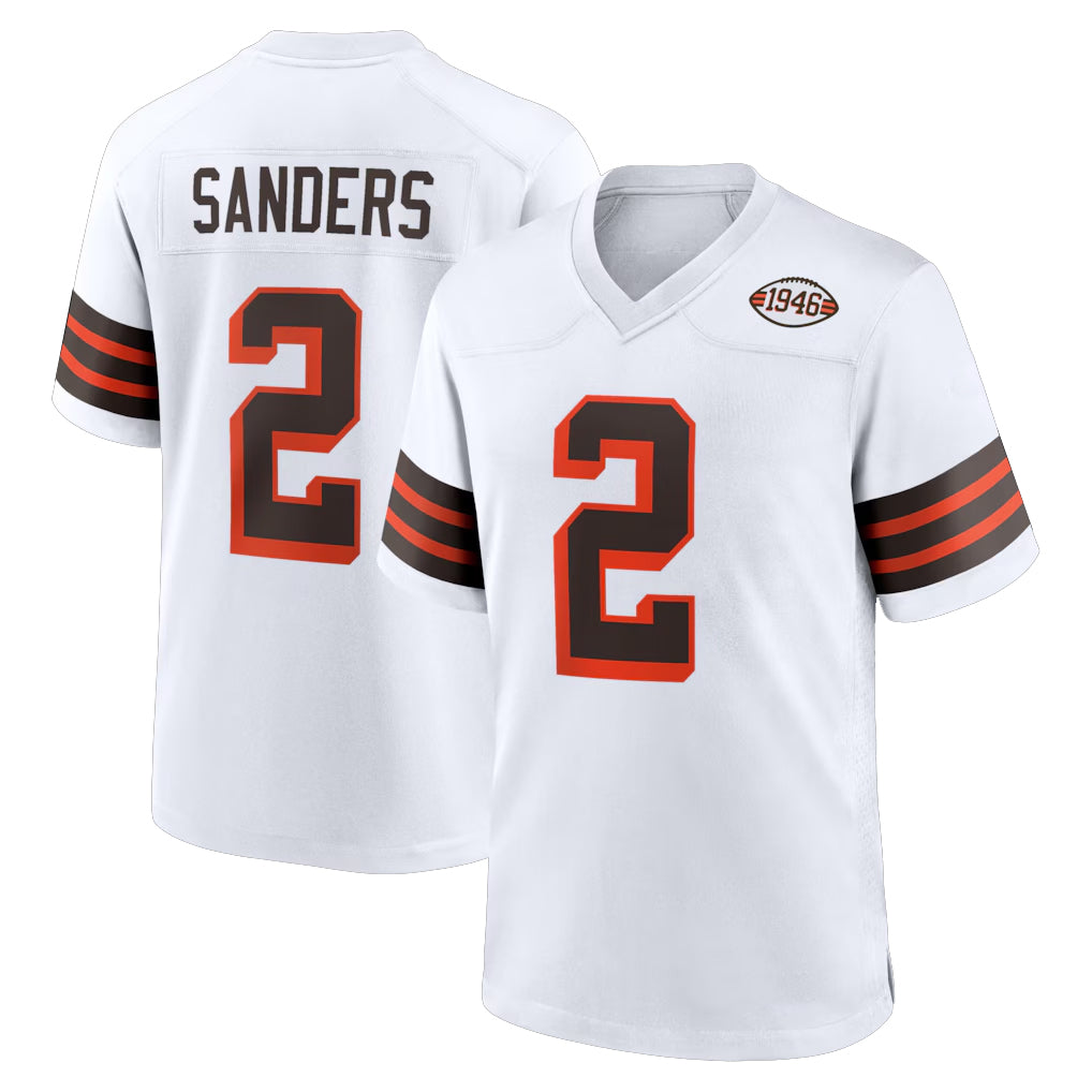 C.Browns #2 Shedeur Sanders Player White Alternate Home Game ROCER Stitched Jerseys